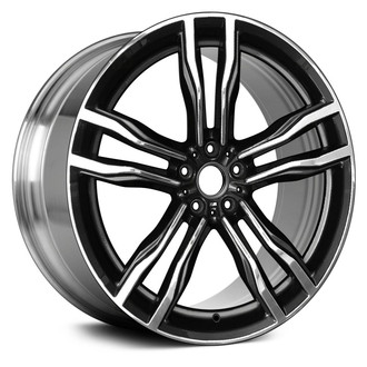 Replace® - Double 5-Spoke Polished and Dark Charcoal Metallic 21x10 Alloy Factory Wheel - Remanufactured