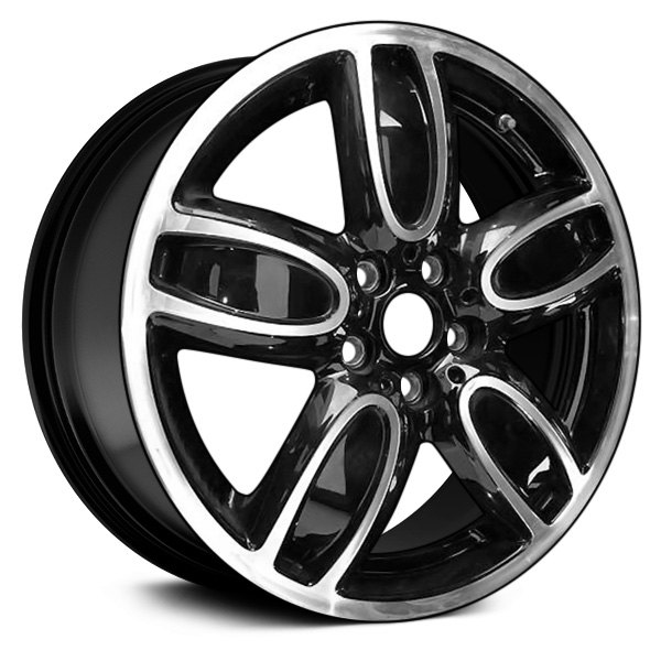 Replace® - 18 x 7 5-Spoke Black with Machined Face Alloy Factory Wheel (Remanufactured)