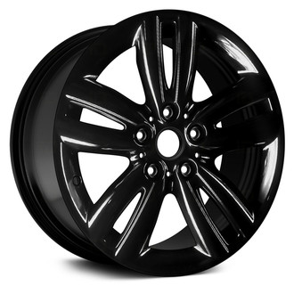 Replace® - Double 5-Spoke Gloss Black 17x7 Alloy Factory Wheel - Remanufactured
