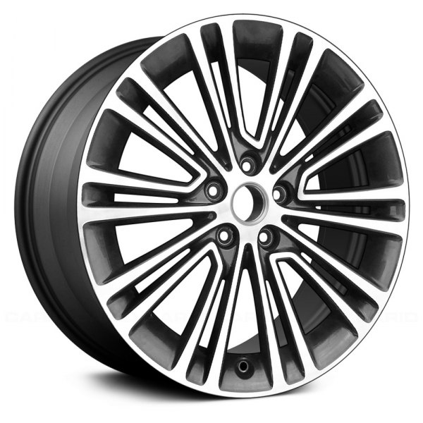 Replace® - 18 x 8 5 V-Spoke Dark Charcoal Metallic with Machined Face Alloy Factory Wheel (Remanufactured)