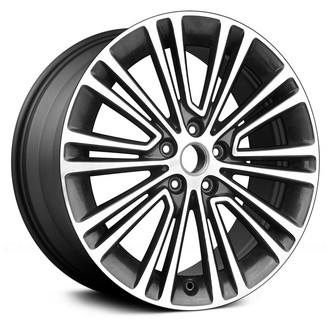 Replace® - 5 V-Spoke Dark Charcoal Metallic with Machined Face 18x8 Alloy Factory Wheel - Remanufactured