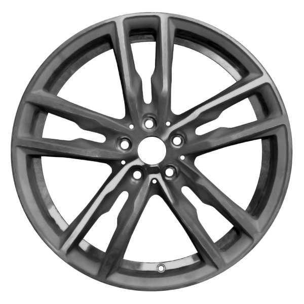 Replace® - 19 x 7.5 Double 5-Spoke Painted Dark Silver Alloy Factory Wheel (Remanufactured)