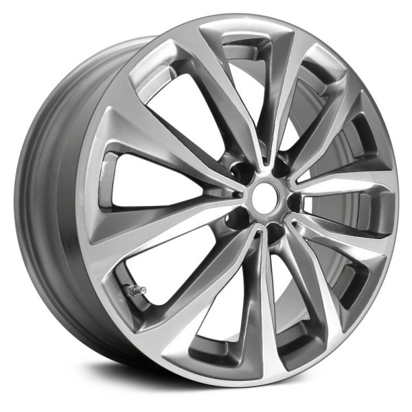 Replace® - 19 x 7.5 5 V-Spoke Gray Metallic with Machined Accents Alloy Factory Wheel (Remanufactured)