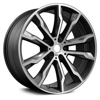 Replace® - 5 V-Spoke Dark Charcoal with Machined Face 20x9.5 Alloy Factory Wheel - Remanufactured
