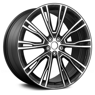Replace® - 5 Double V-Spoke Dark Charcoal with Machined Face 21x9.5 Alloy Factory Wheel - Remanufactured
