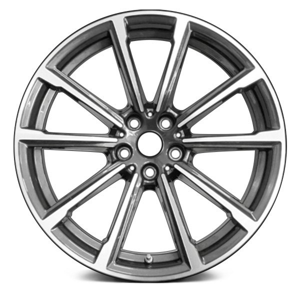 Replace® - 19 x 8.5 5 V-Spoke Machined and Dark Charcoal Alloy Factory Wheel (Remanufactured)