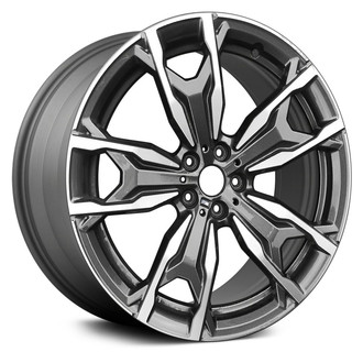 Replace® - Multi 5-Spoke Machined and Medium Charcoal Metallic 20x8 Alloy Factory Wheel - Remanufactured