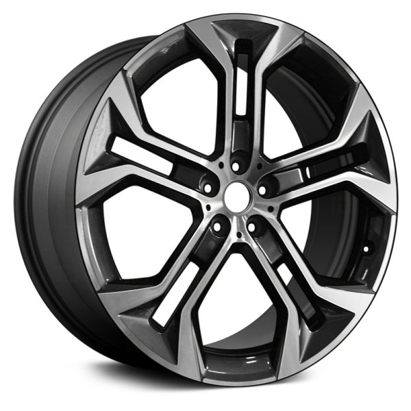 Replace® - 21 x 9.5 Double 5-Spoke Dark Charcoal with Machined Face Alloy Factory Wheel (Remanufactured)