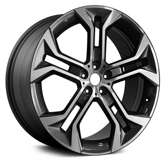 Replace® - Double 5-Spoke Dark Charcoal with Machined Face 21x9.5 Alloy Factory Wheel - Remanufactured
