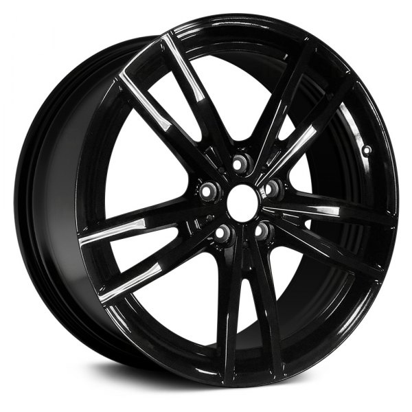 Replace® - 19 x 8 Double 5-Spoke Black with Machined Face Alloy Factory Wheel (Remanufactured)