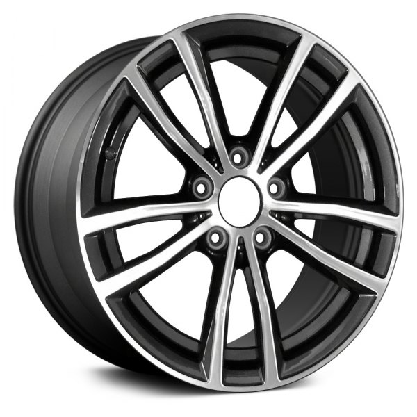 Replace® - 17 x 7.5 10-Spoke Machined Dark Charcoal Metallic Alloy Factory Wheel (Remanufactured)