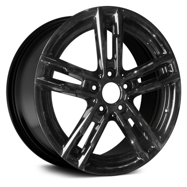 Replace® - 18 x 7.5 Double 5-Spoke Black Alloy Factory Wheel (Remanufactured)