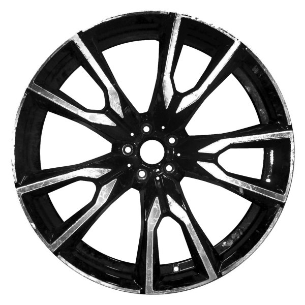 Replace® - 22 x 10.5 5 Split-Spoke Gloss Black with Machined Face Alloy Factory Wheel (Factory Take Off)