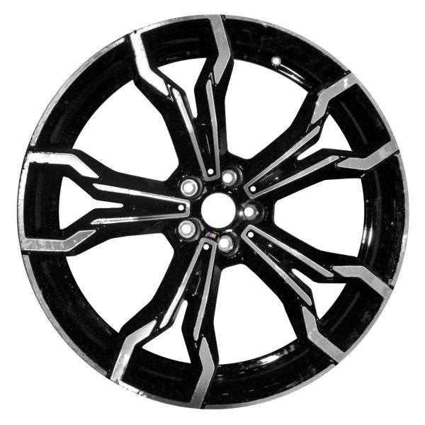 Replace® - 21 x 9.5 5 Split-Spoke Gloss Black with Machined Face Alloy Factory Wheel (Factory Take Off)