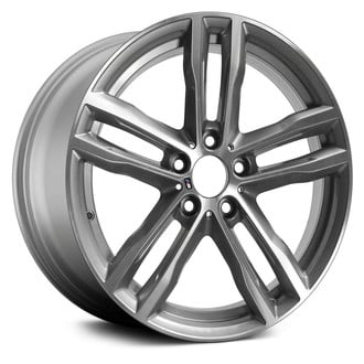 Replace® - Double 5-Spoke Machined and Dark Silver Metallic 19x8.5 Alloy Factory Wheel - Remanufactured