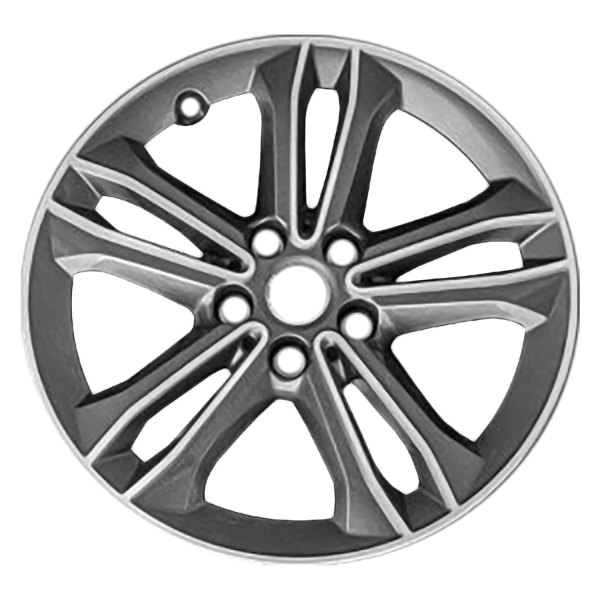 Replace® - 17 x 7.5 Double 5-Spoke Machined Dark Charcoal Alloy Factory Wheel (Remanufactured)