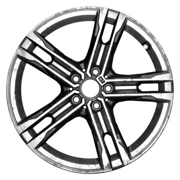 Replace® - 18 x 8 5 Split-Spoke Medium Charcoal Matte Clear with Machined Face Alloy Factory Wheel (Remanufactured)