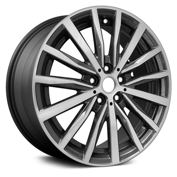 Replace® - 18 x 8 15-Spoke Machined and Dark Charcoal Alloy Factory Wheel (Remanufactured)