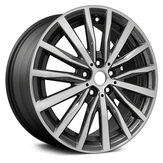 Replace® - 15-Spoke Machined and Dark Charcoal 18x8 Alloy Factory Wheel - Remanufactured