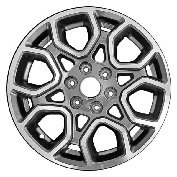 Replace® - 18 x 8.5 5 Spider-Spoke Dark Charcoal Metallic with Machined Face Alloy Factory Wheel (Remanufactured)