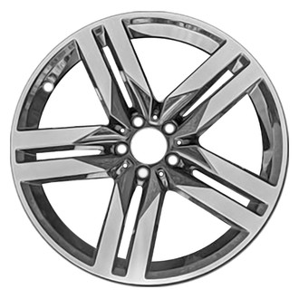 Replace® - Double 5-Spoke Black Matte Clear with Machined Face 20x8.5 Alloy Factory Wheel - Remanufactured