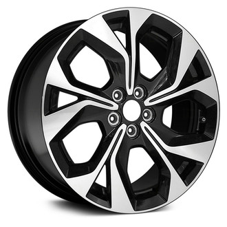 Replace® - 5 Double Spiral-Spoke Black 19x7 Alloy Factory Wheel - Remanufactured