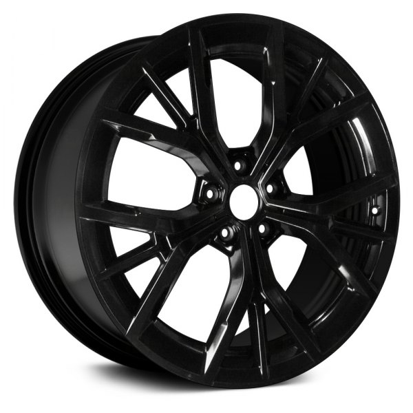 Replace® - 19 x 8 Triple 5-Spoke Black with Emblem Alloy Factory Wheel (Remanufactured)