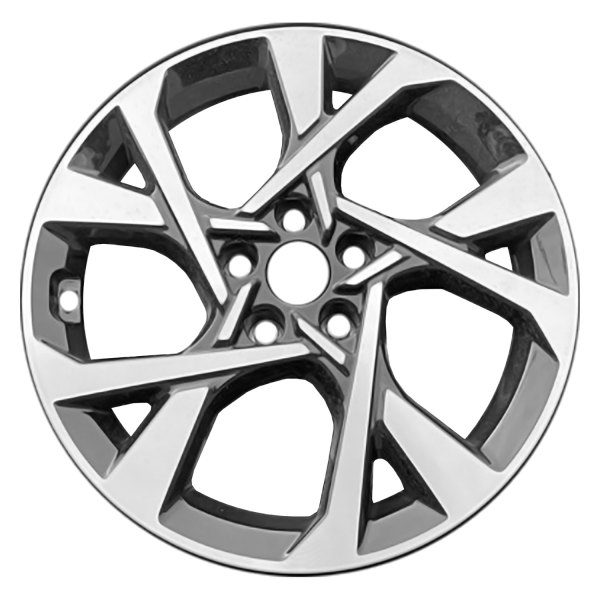 Replace® - 18 x 7.5 5 Split-Spoke Machined Gloss Black Alloy Factory Wheel (Factory Take Off)