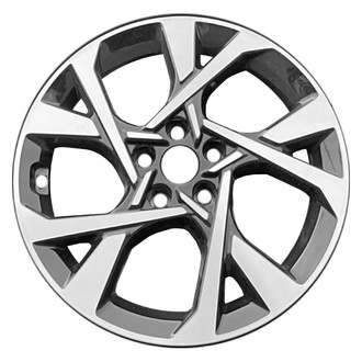 Replace® - 5 Split-Spoke Machined Gloss Black 18x7.5 Alloy Factory Wheel - Remanufactured