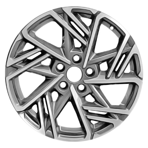 Replace® - 18 x 7.5 Machined Dark Charcoal Metallic Alloy Factory Wheel (Remanufactured)