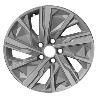 Replace® - 5-Slot Machined Medium Charcoal Metallic 17x7 Alloy Factory Wheel - Remanufactured