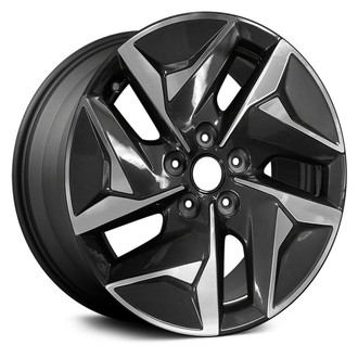 Replace® - 5-Spoke Machined Dark Charcoal 17x7 Alloy Factory Wheel - Remanufactured