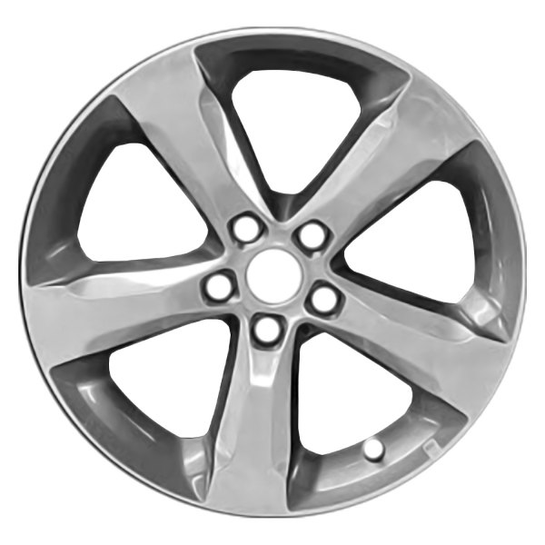 Replace® - 20 x 8.5 5-Spoke Polished Dark Charcoal Alloy Factory Wheel (Remanufactured)