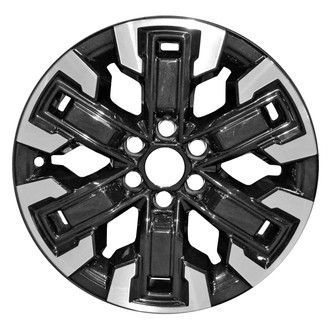 Replace® - 6 Split-Spoke Machined Gloss Black 17x7.5 Alloy Factory Wheel - Remanufactured