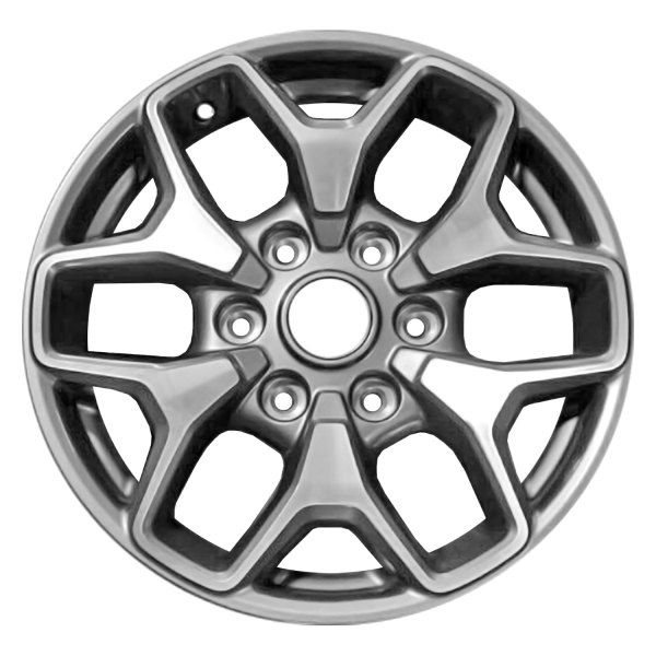 Replace® - 17 x 8 6 Split-Spoke Machined Dark Silver Metallic Alloy Factory Wheel (Remanufactured)