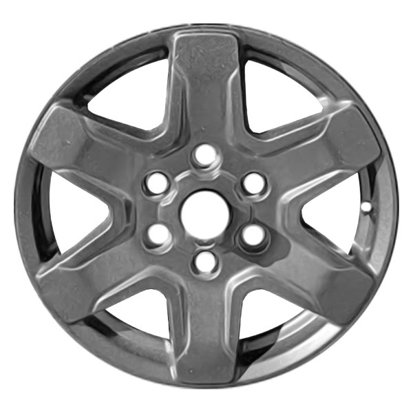 Replace® - 17 x 7.5 6 I-Spoke Black Satin Clear Alloy Factory Wheel (Remanufactured)