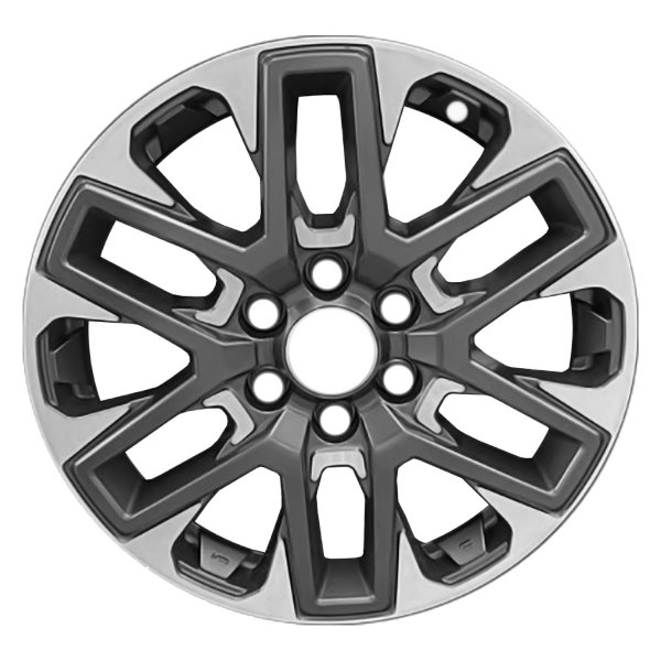 Replace® - 20 x 8 12-Spoke Polished Dark Charcoal Satin Clear Alloy Factory Wheel (Remanufactured)