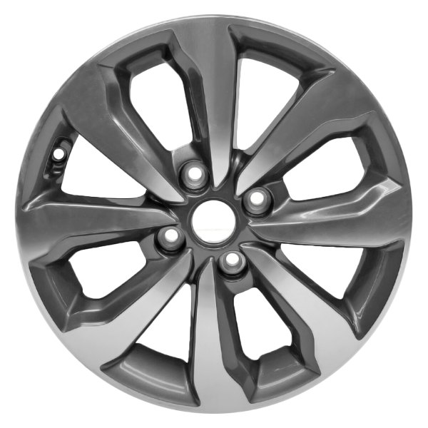 Replace® - 15 x 5.5 8-Spoke Machined Dark Charcoal Alloy Factory Wheel (Remanufactured)