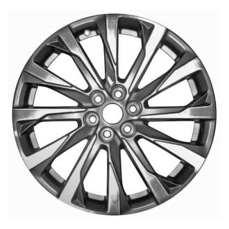 Replace® ALYGY089U35 - 12-Spoke Machined Medium Charcoal Metallic 20x8 Alloy Factory Wheel - Remanufactured