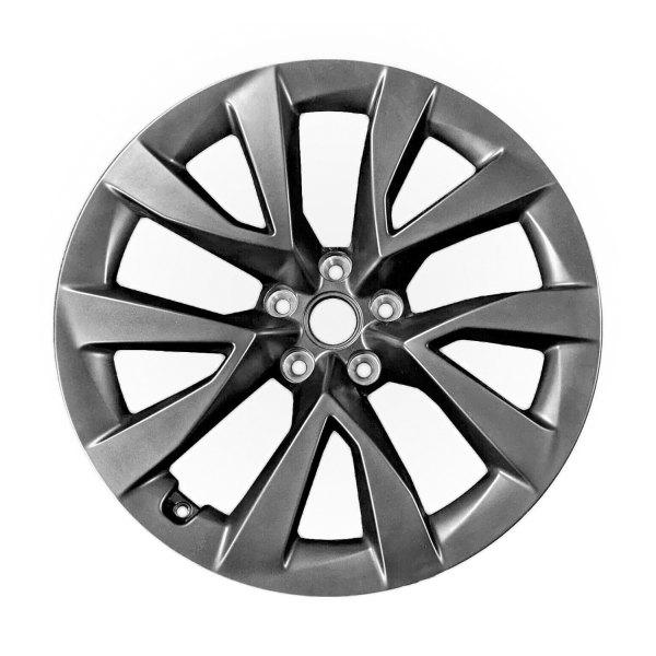 Replace® - 20 x 10 Double 5-Spoke Painted Black Metallic Matte Alloy Factory Wheel (Remanufactured)