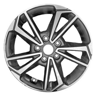 Replace® - Double 5-Spoke Machined Dark Bluish Charcoal 16x6.5 Alloy Factory Wheel - Remanufactured