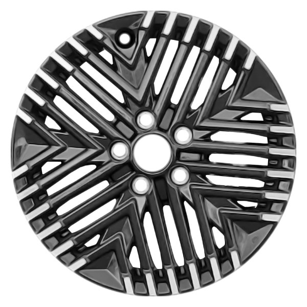 Replace® - 17 x 6.5 25-Slot Machined Gloss Black Alloy Factory Wheel (Remanufactured)