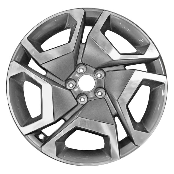 Replace® - 20 x 7.5 10-Slot Machined Medium Charcoal Metallic Alloy Factory Wheel (Remanufactured)