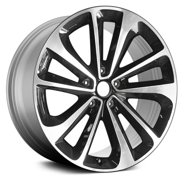 Replace® - 21 x 10 5 V-Spoke Black with Machined Face Alloy Factory Wheel (Remanufactured)