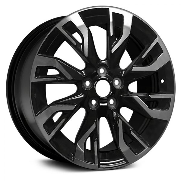 Replace® - 18 x 7 8 Double Spiral-Spoke Black with Machined Face Alloy Factory Wheel (Remanufactured)