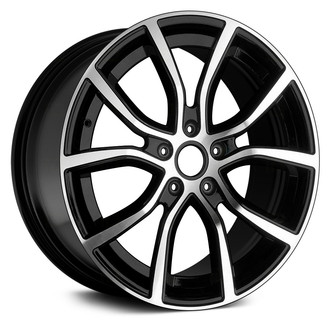 Replace® - 5 V-Spoke Machined and Black 21x11 Alloy Factory Wheel - Remanufactured