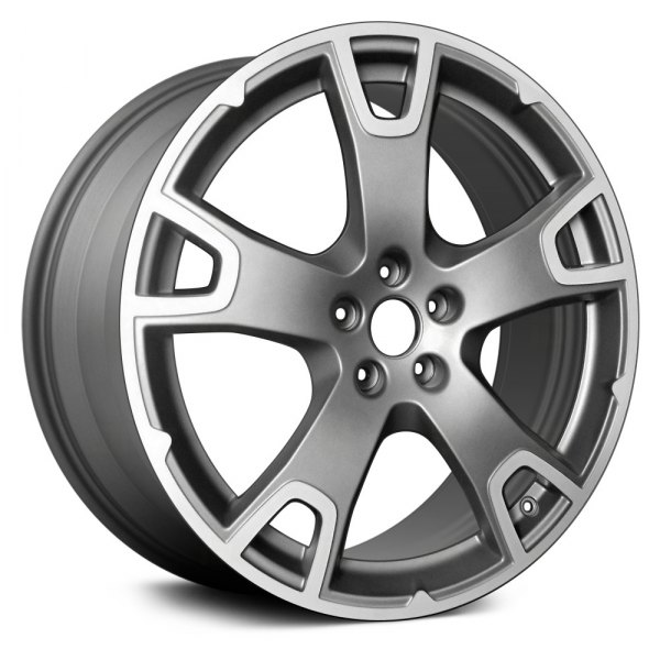 Replace® - 20 x 9 Double 5-Spoke Machined and Medium Charcoal Metallic Alloy Factory Wheel (Remanufactured)