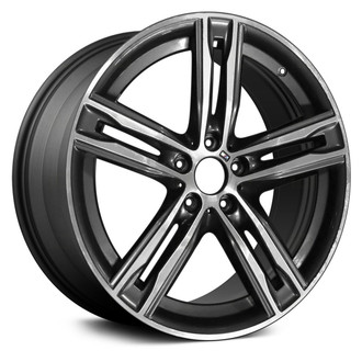 Replace® - Double 5-Spoke Dark Charcoal with Machined Face 20x8.5 Alloy Factory Wheel - Remanufactured