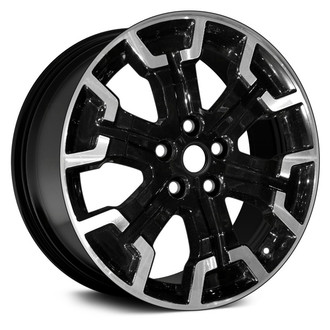 Replace® - 6 I-Spoke Black with Machined Flange 18x7.5 Alloy Factory Wheel - Remanufactured