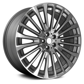 Replace® - 10 V-Spoke Medium Charcoal with Machined Face 22x10.5 Alloy Factory Wheel - Remanufactured